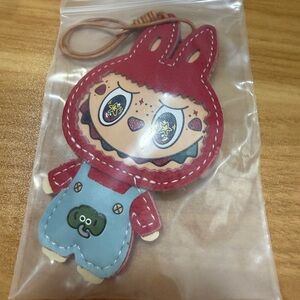 Red and Blue Labubu Keychain